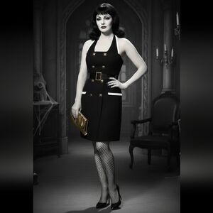 Vintage 80s 90s Body Con Dress S